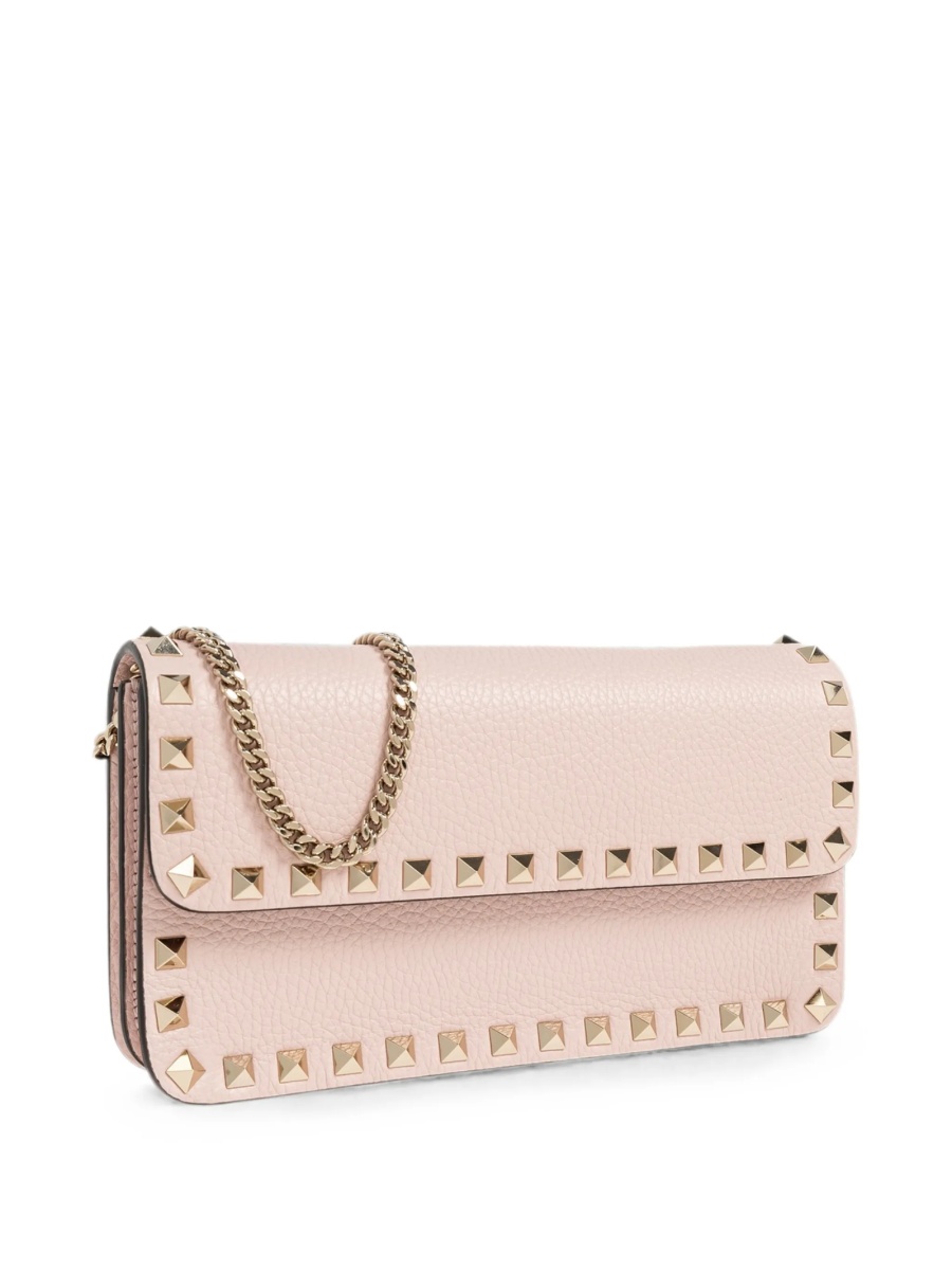 Portofel Valentino Garavani Rockstud roz din piele - Img 4