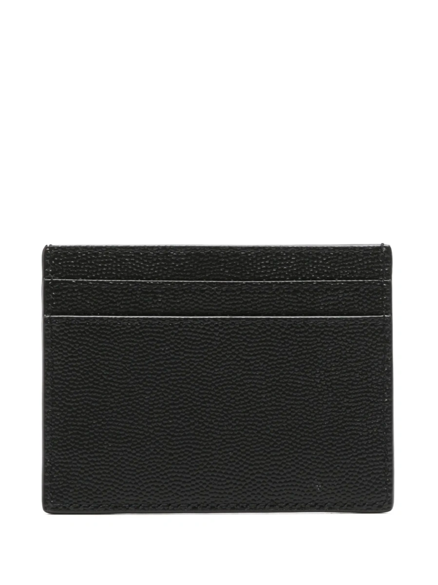 Portofele Card holder with Logo Embossed in Black Leather for Men - Img 3