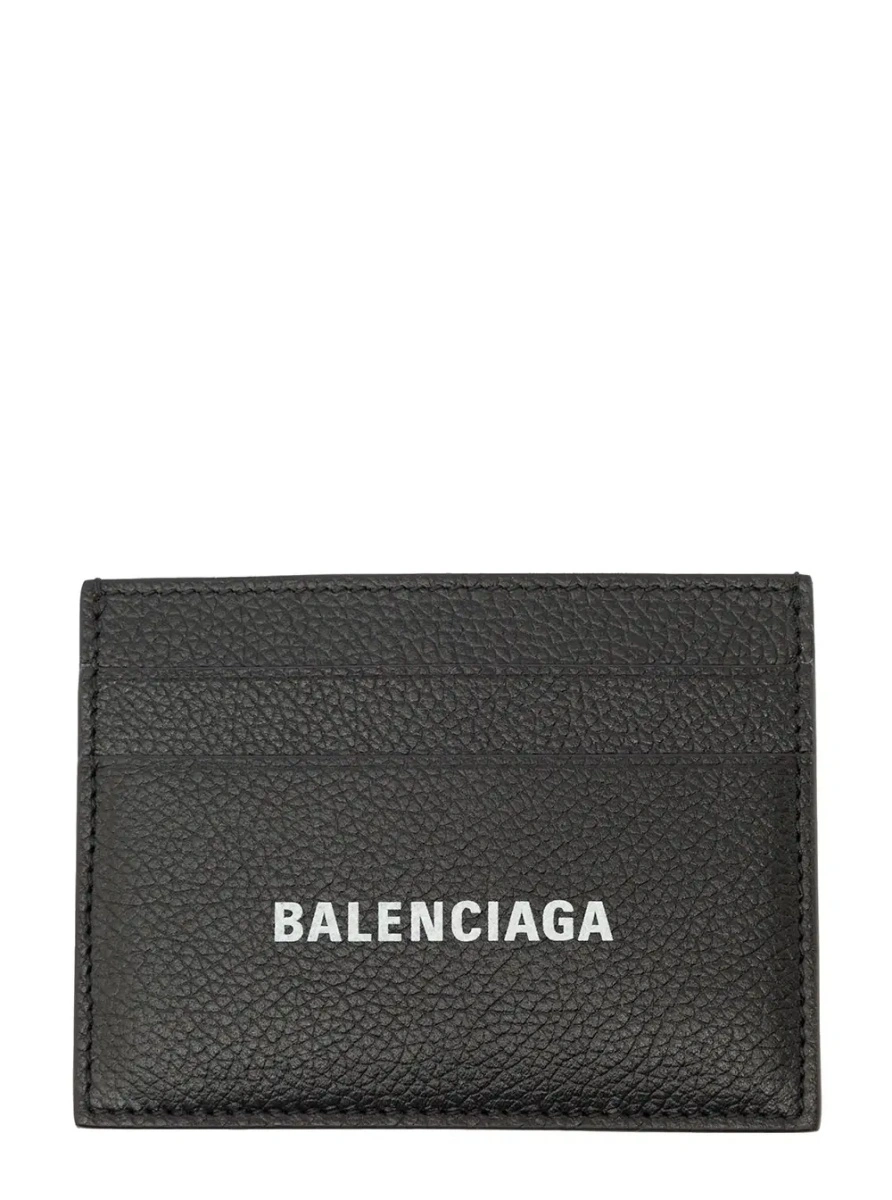 Portofele Cardholder with Contrasting Logo Lettering in Black Leather Men - Img 4