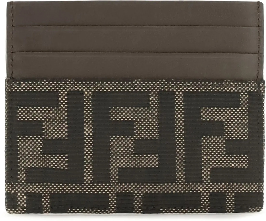 Portofele FF jacquard and leather Card Holder - Img 2