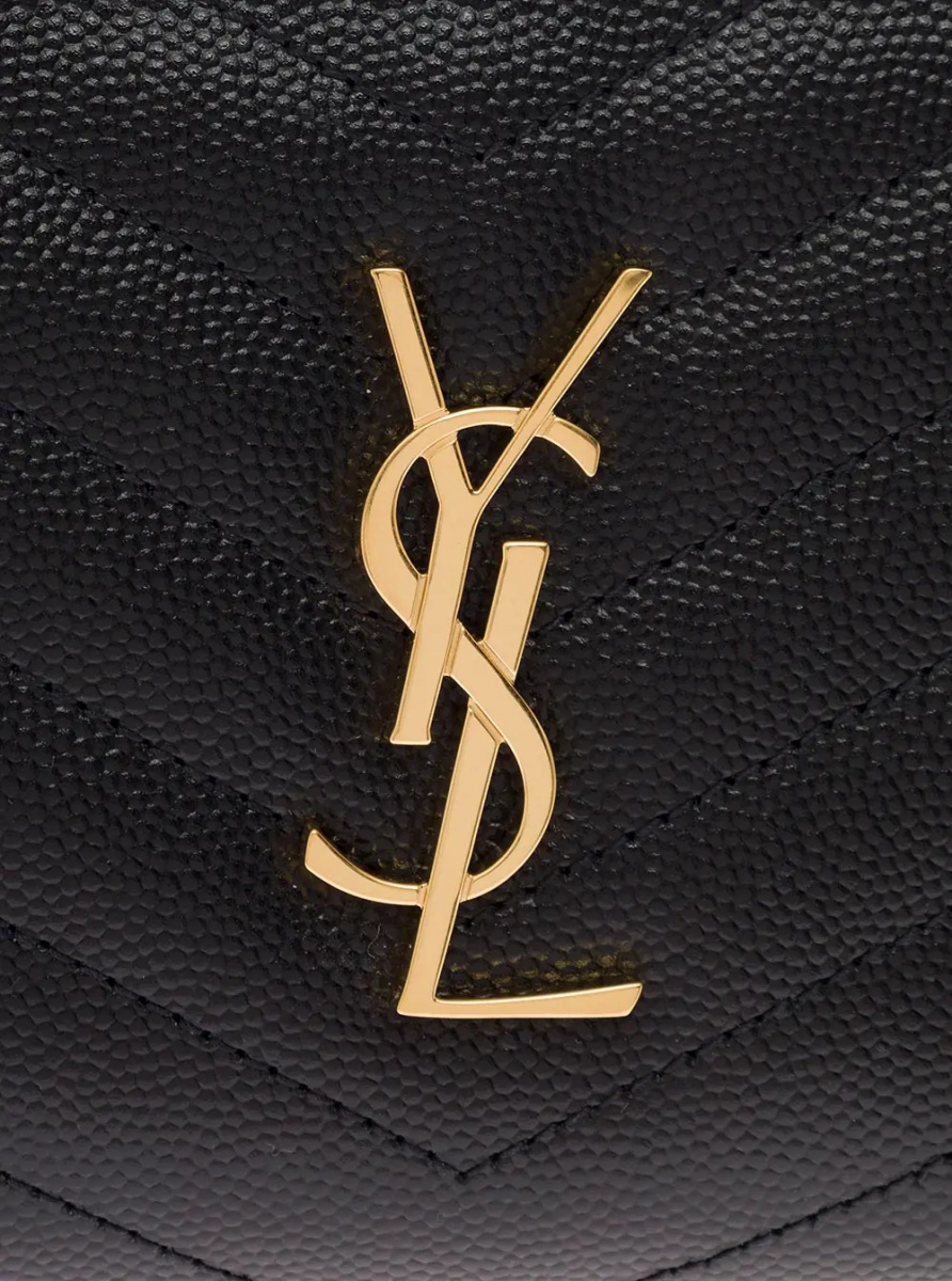 Portofele Wallet with Cassandre Plate on the Front in Black Leather for Women - Img 5