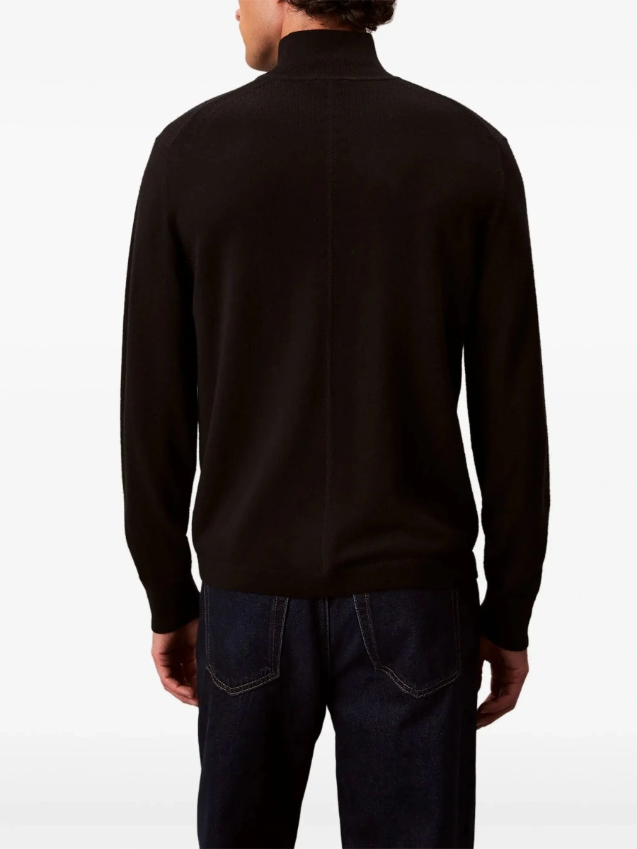 Pulover Calvin Klein negru din lana - Img 6