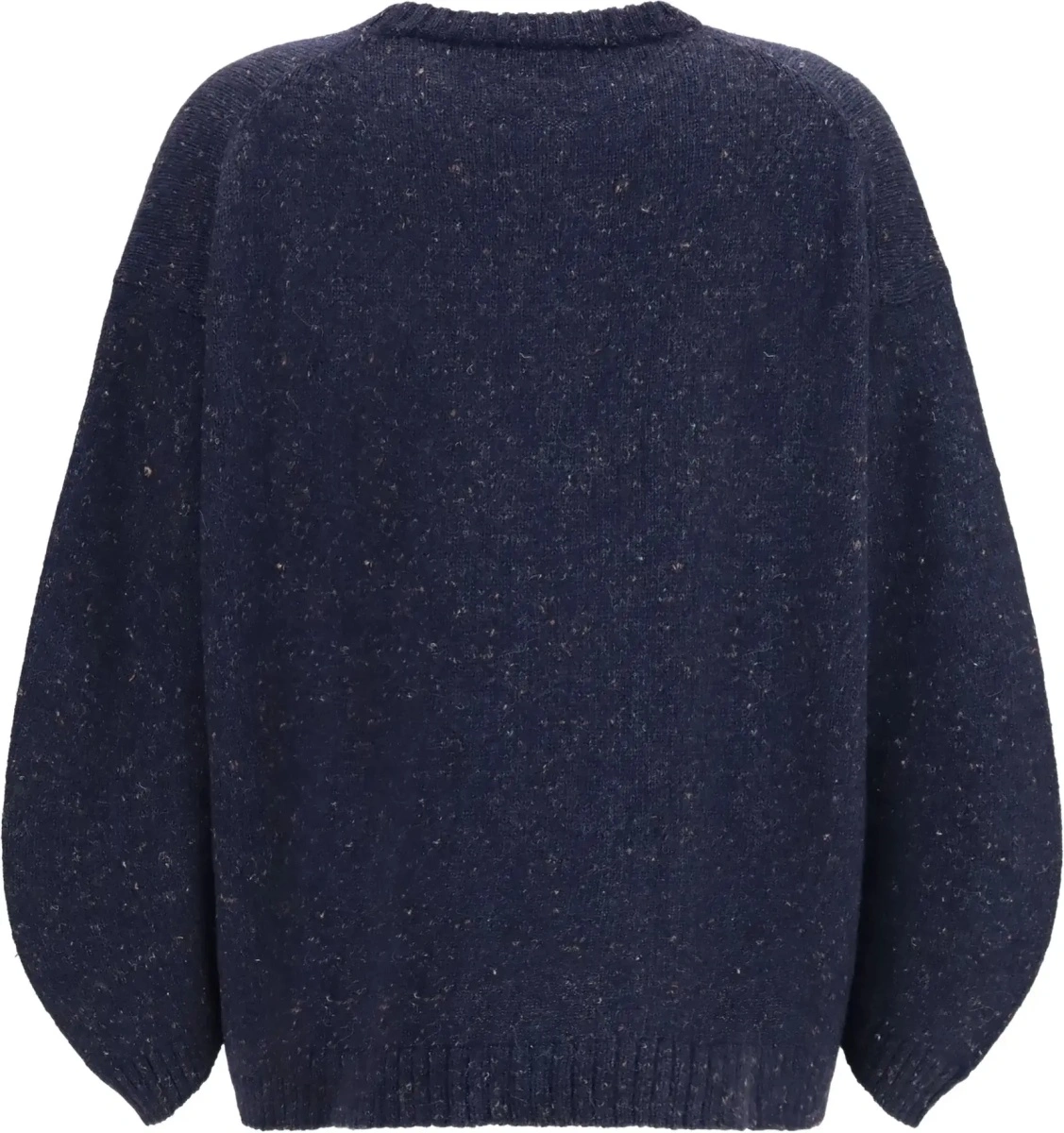 Pulover Fabiana Filippi albastru din boucle si lurex - Img 4