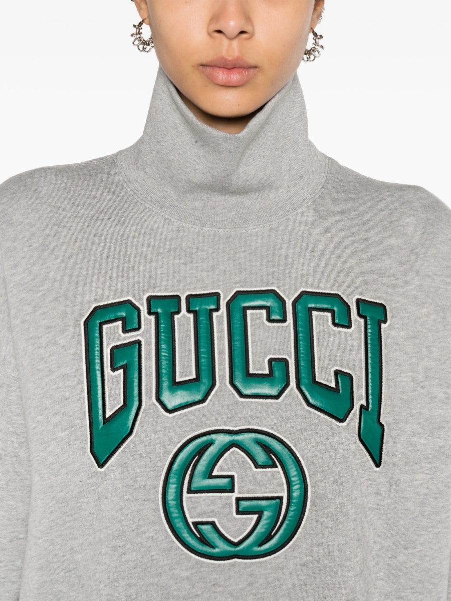 Pulover Gucci gri din bumbac - Img 5