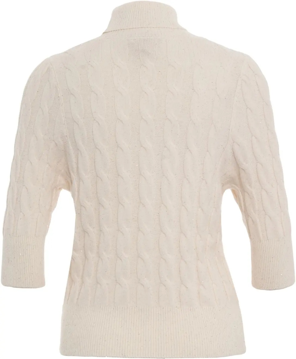 Pulover Knit sweater with cable-knit pattern - Img 3