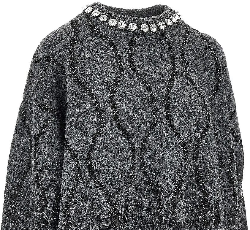 Pulover Knitted sweater with sequins - Img 2