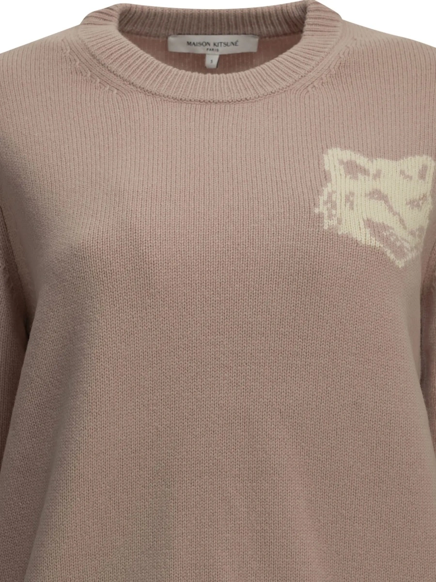 Pulover MAISON KITSUNÉ "Fox Head" Crew-Neck Sweater - Img 3