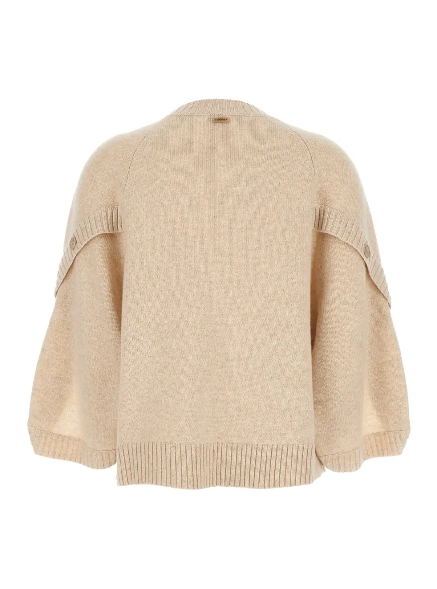 Pulover Max Mara bej din lana si casmir 'Ampex' - Img 2