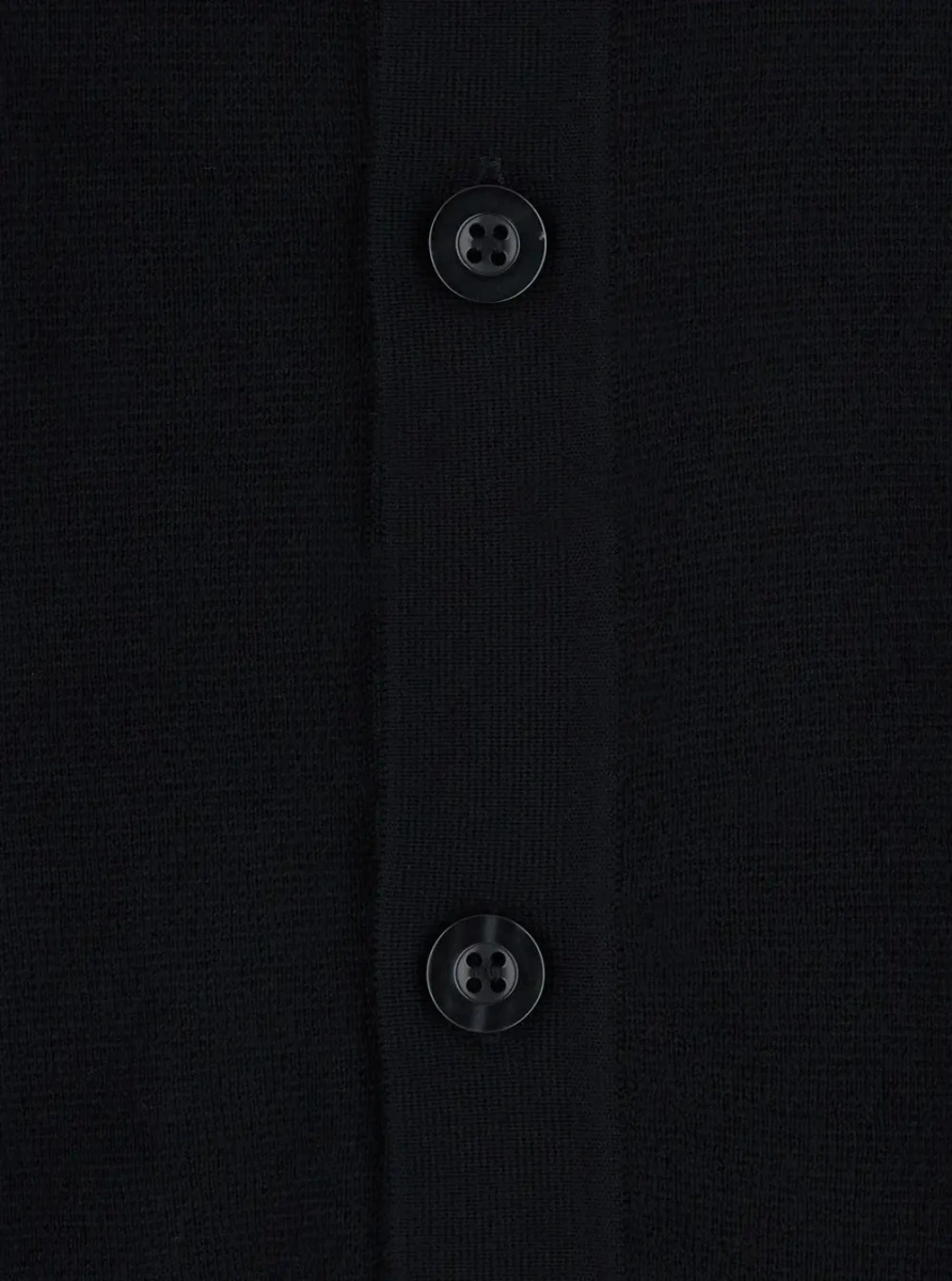 Pulover Merino Crewneck with Long Sleeves, in Black, for Men - Img 3