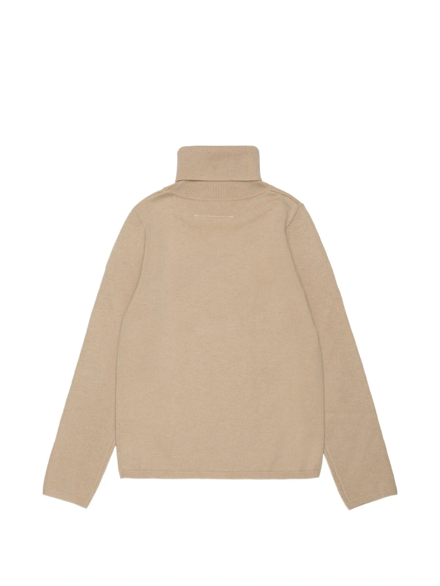 Pulover MM6 MAISON MARGIELA KIDS bej din lana - Img 4