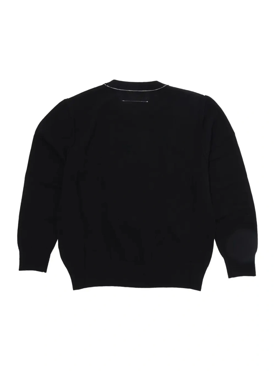 Pulover MM6 MAISON MARGIELA KIDS negru din lana - Img 2