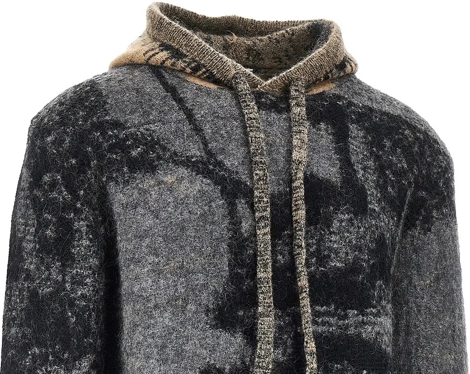 Pulover Mohair-blend sweatshirt with jacquard motif - Img 2