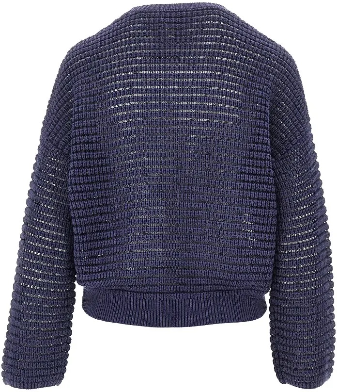 Pulover Openworked cashmere blend sweater - Img 3