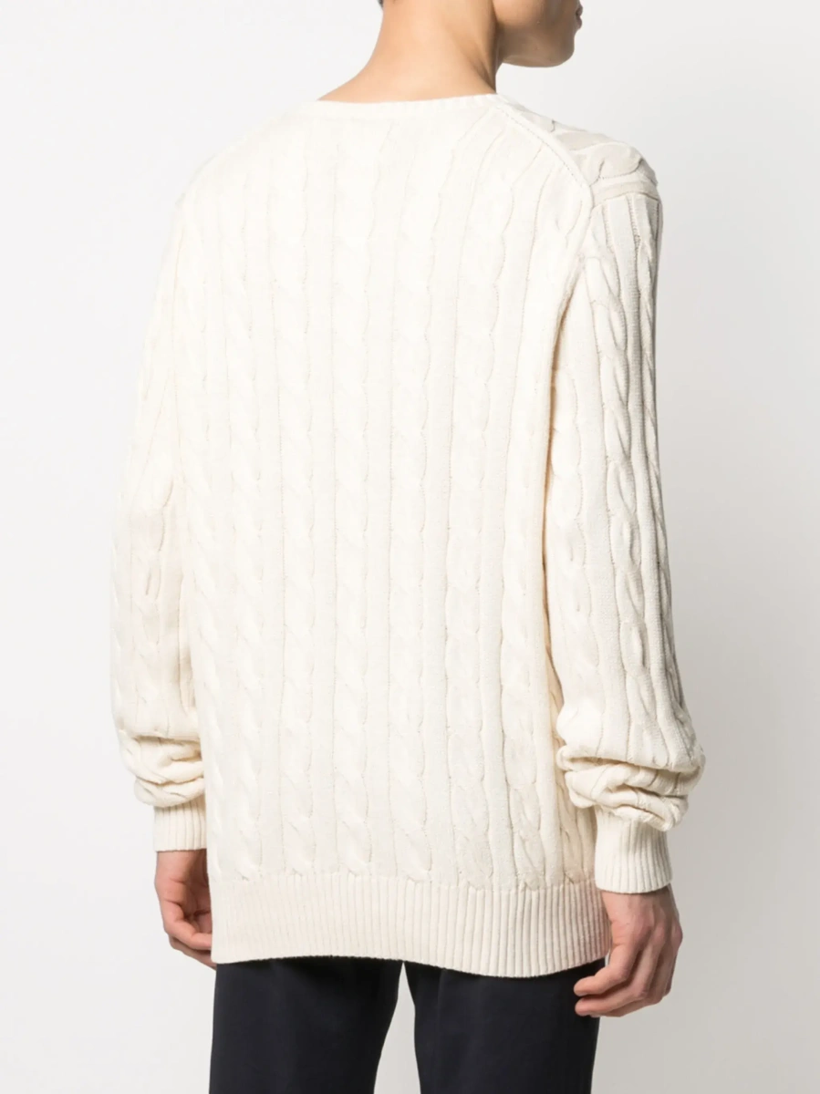 Pulover Ralph Lauren alb din bumbac - Img 6