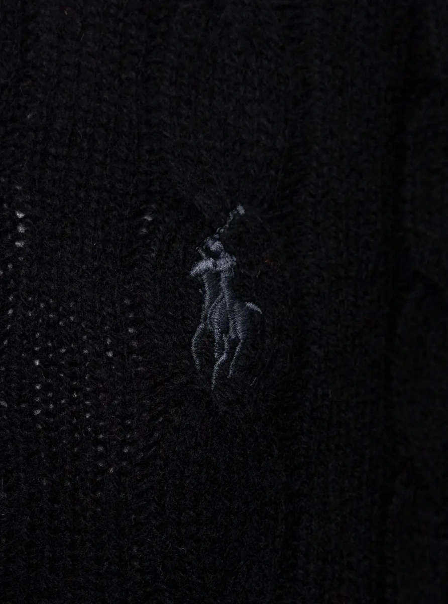 Pulover Ralph Lauren negru din lana si casmir - Img 3