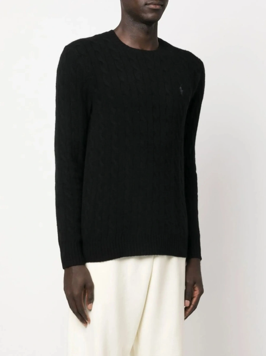 Pulover Ralph Lauren negru din lana si casmir - Img 5