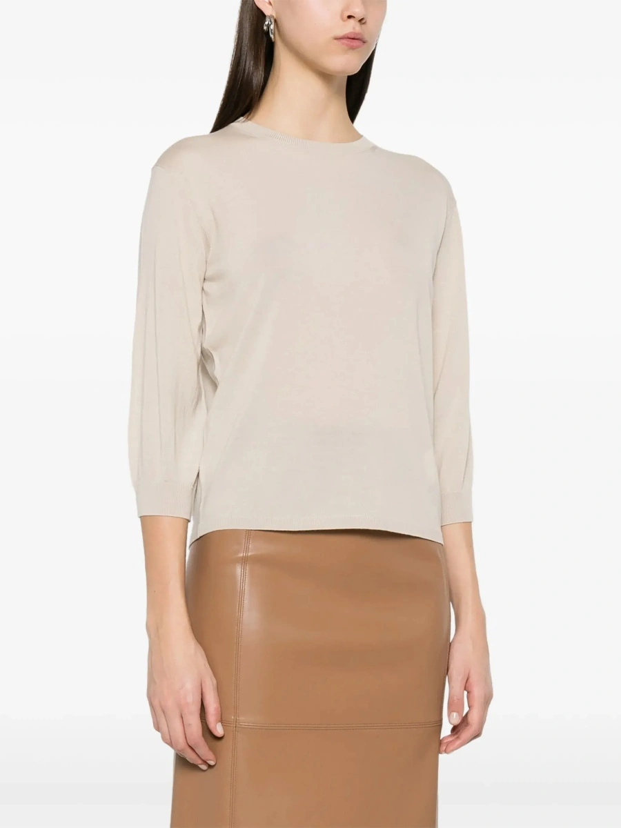 Pulover 'S MAXMARA bej din lana virgina - Img 5