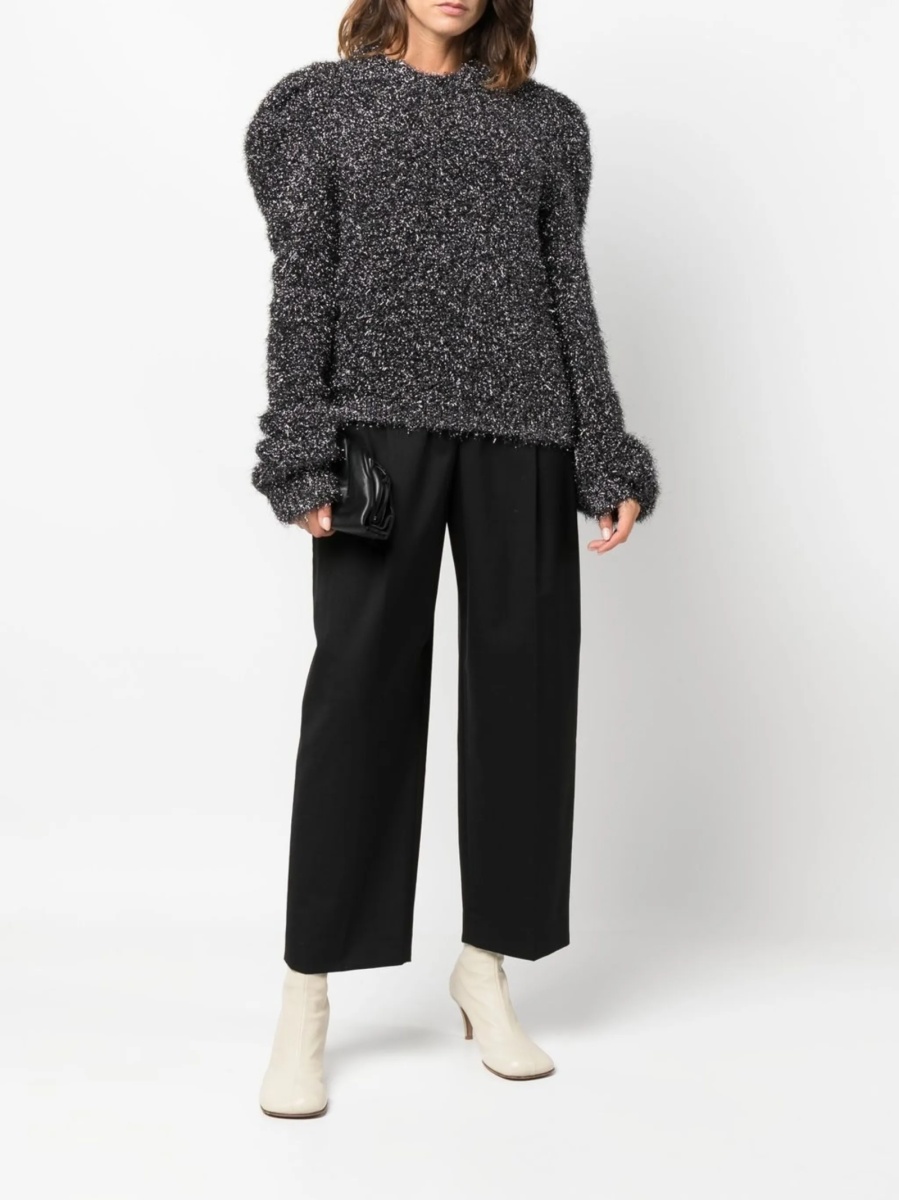 Pulover tricotat Alberta Ferretti negru - Img 2