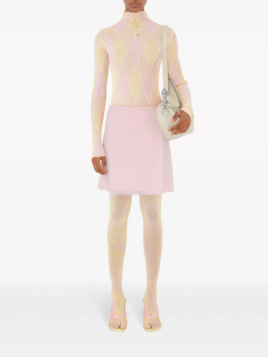 Pulover tricotat Burberry galben - Img 2