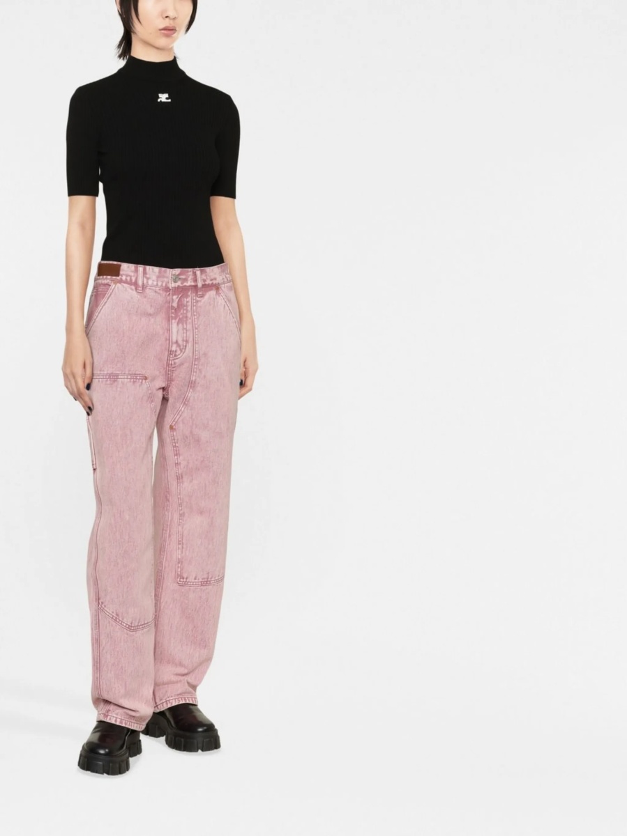 Pulover tricotat COURRÈGES negru - Img 2