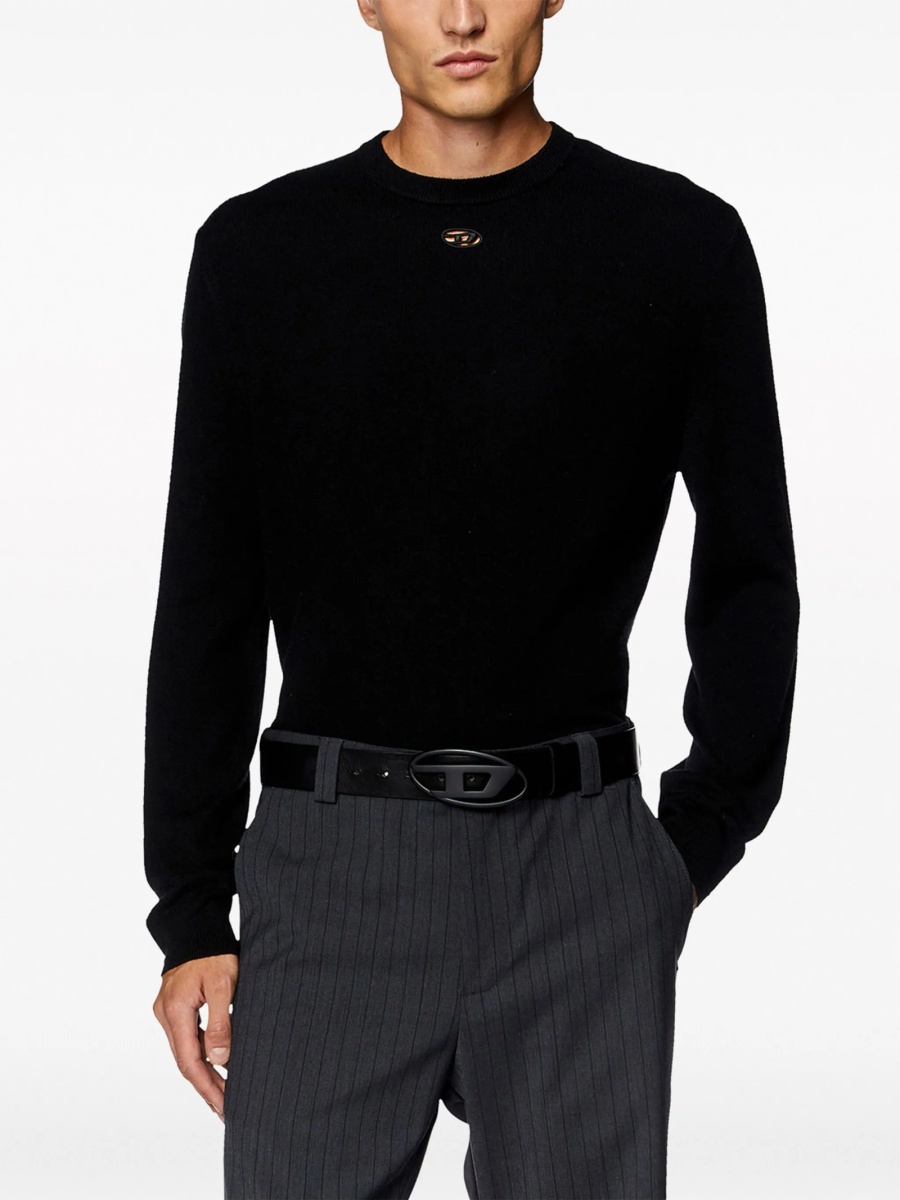 Pulover tricotat Diesel negru - Img 3