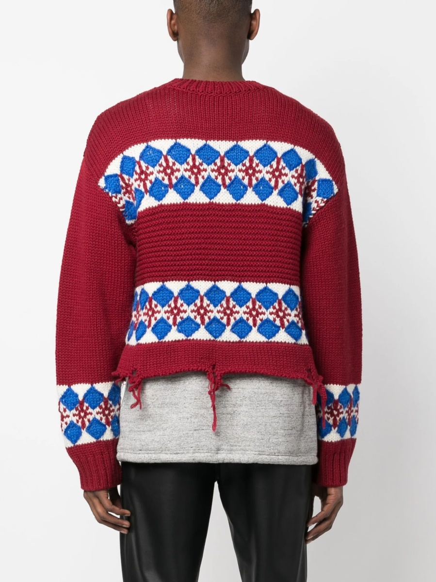 Pulover tricotat DSQUARED2 rosu - Img 4
