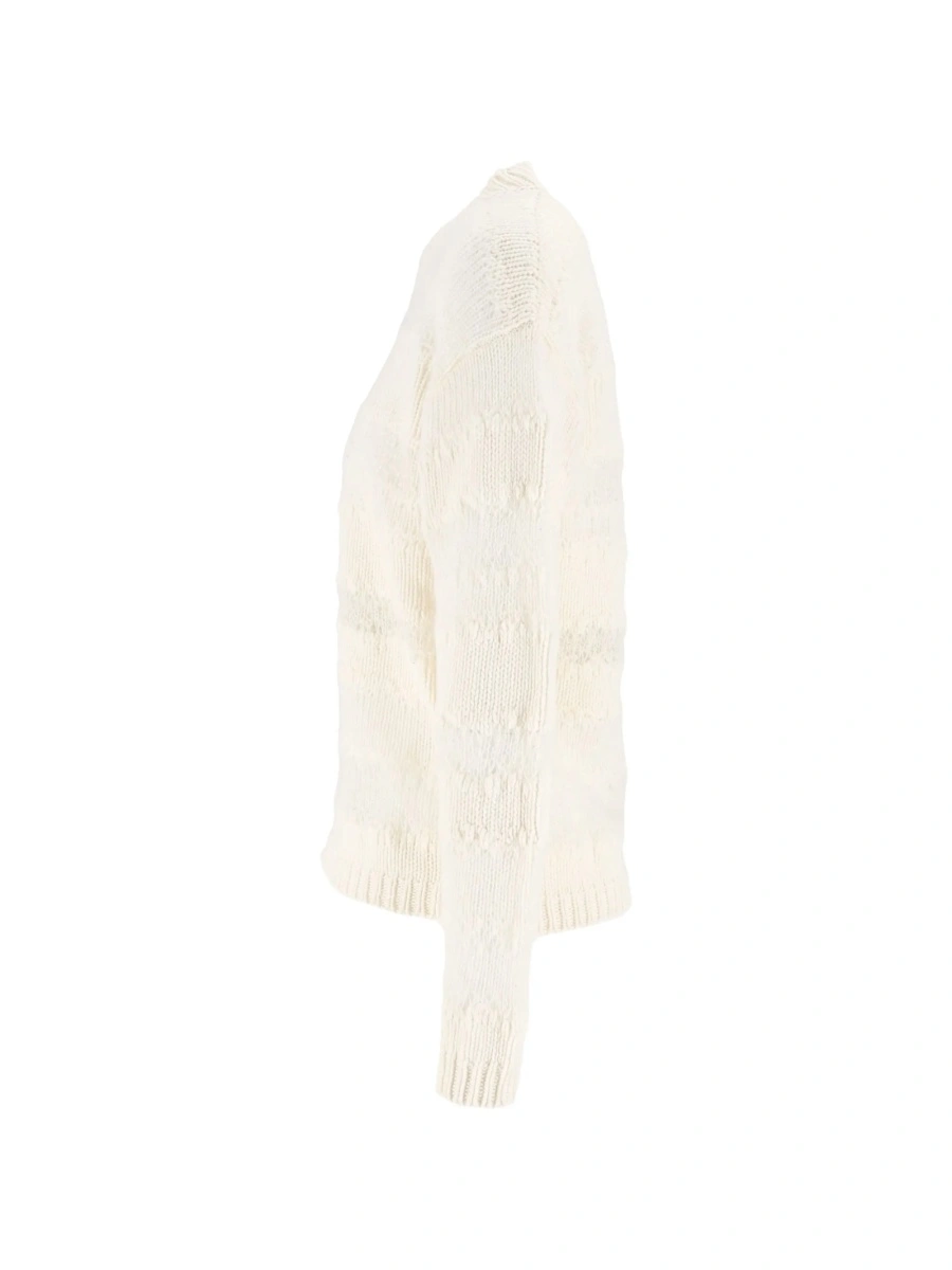 Pulover tricotat Fabiana Filippi neutru - Img 2