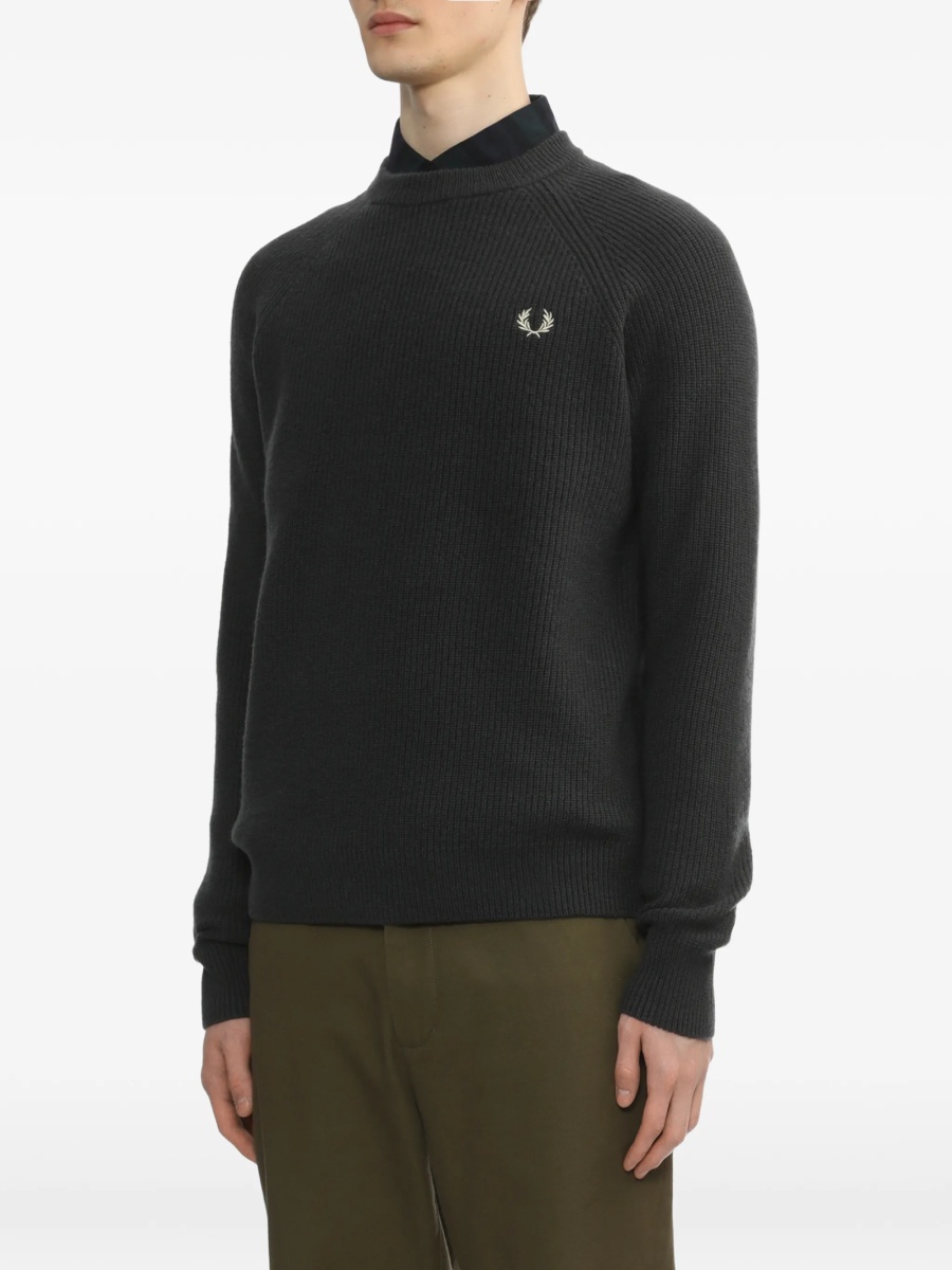 Pulover tricotat Fred Perry gri - Img 3