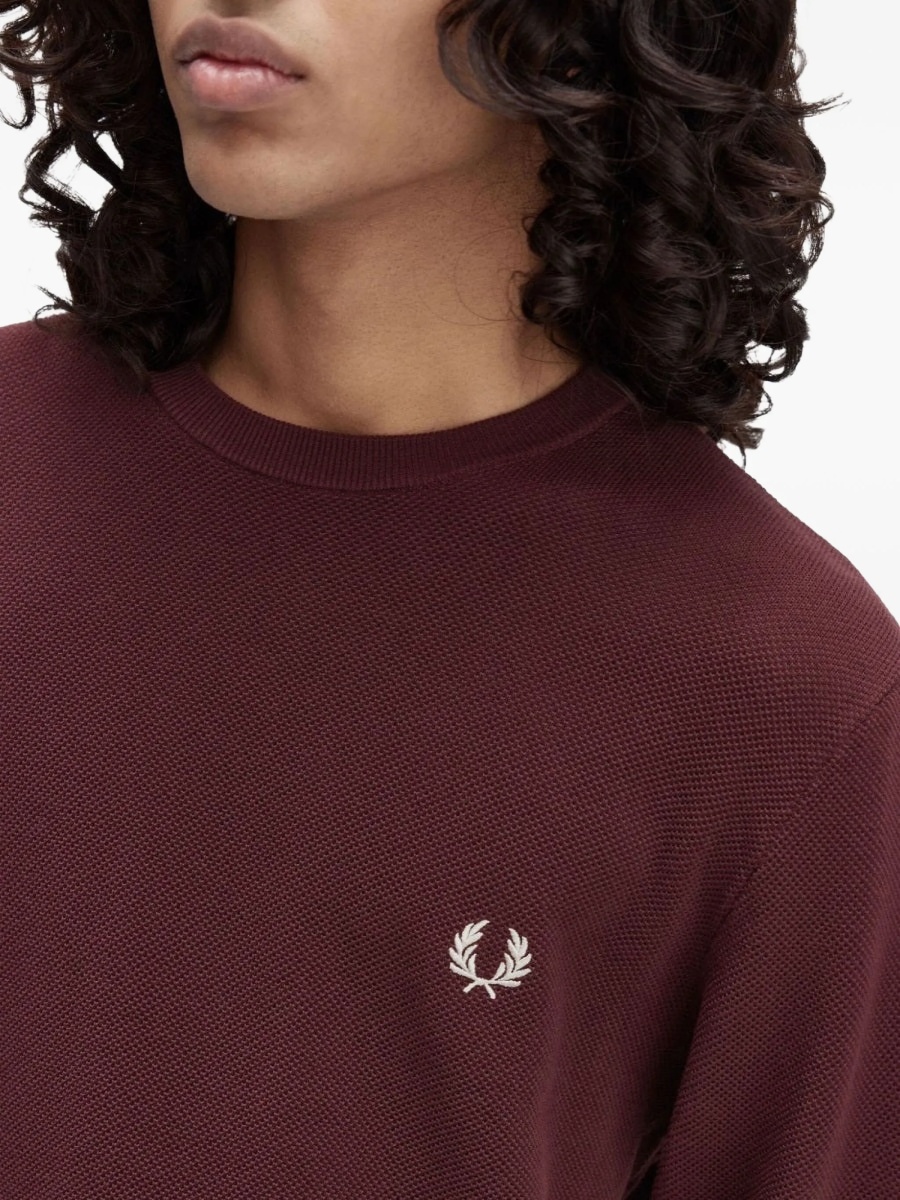 Pulover tricotat Fred Perry rosu - Img 3