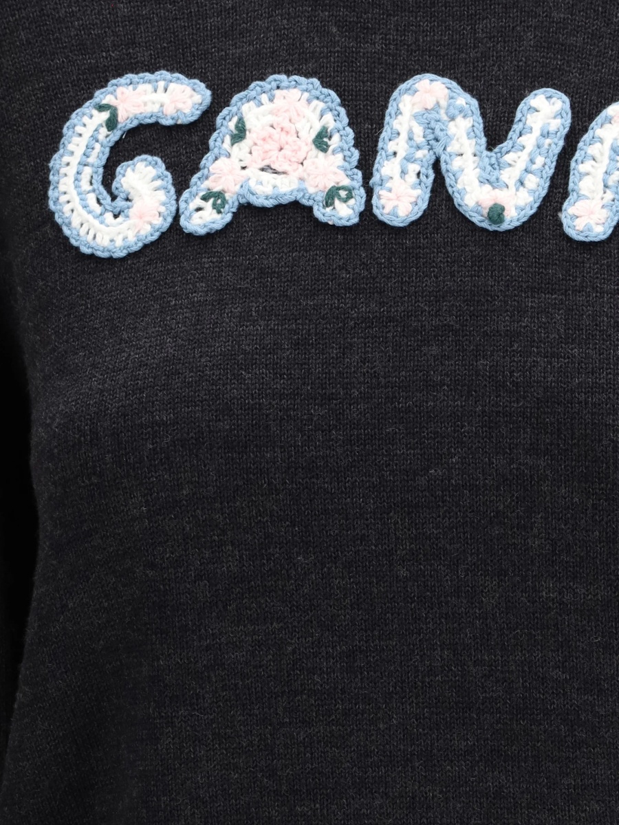 Pulover tricotat Ganni gri - Img 3