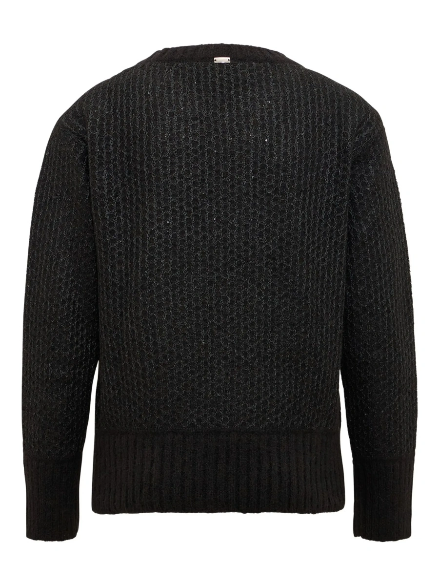 Pulover tricotat Herno negru - Img 2