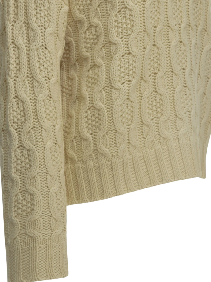 Pulover tricotat INES DE LA FRESSANGE neutru - Img 4