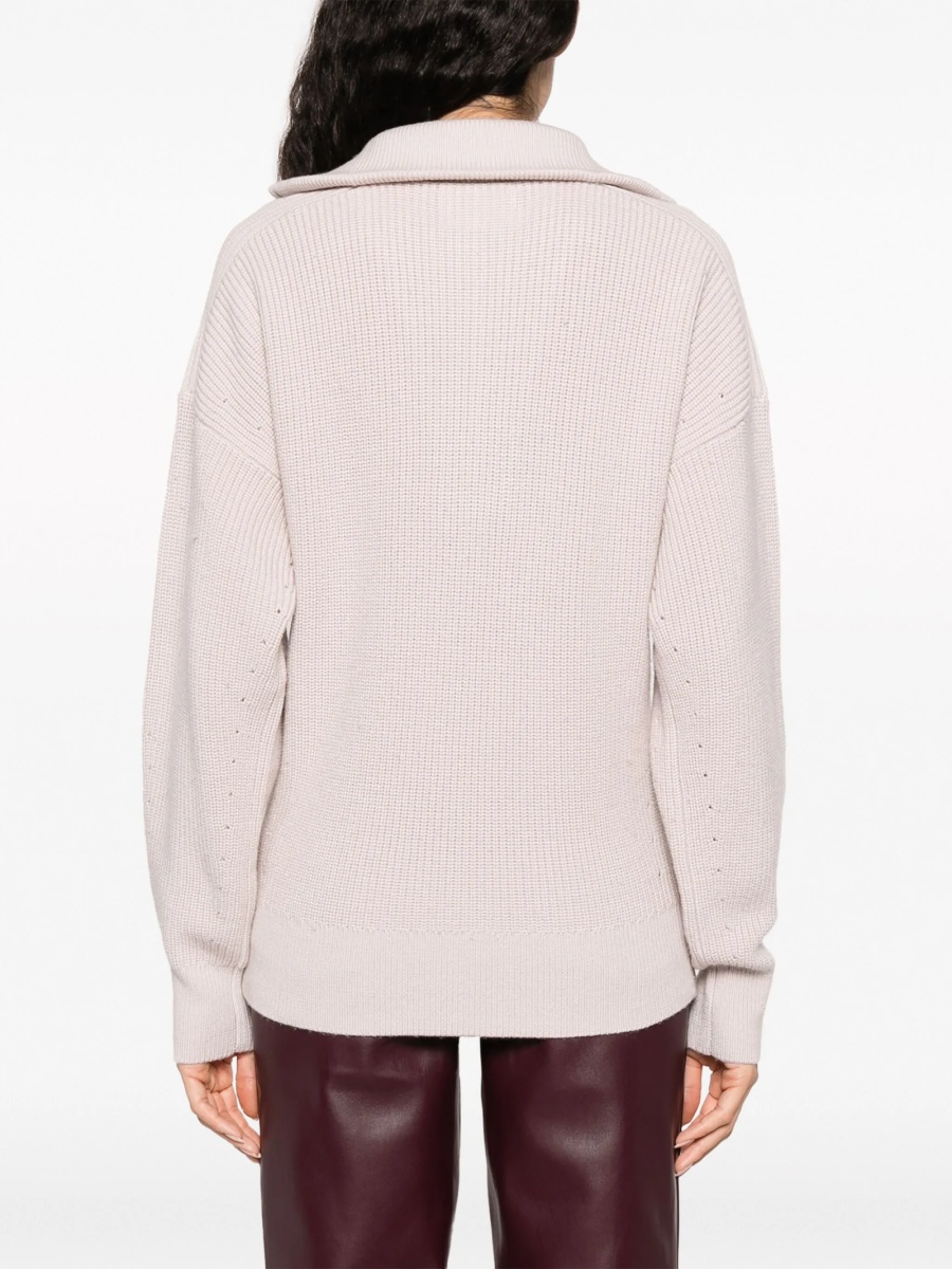 Pulover tricotat ISABEL MARANT ETOILE neutru - Img 4