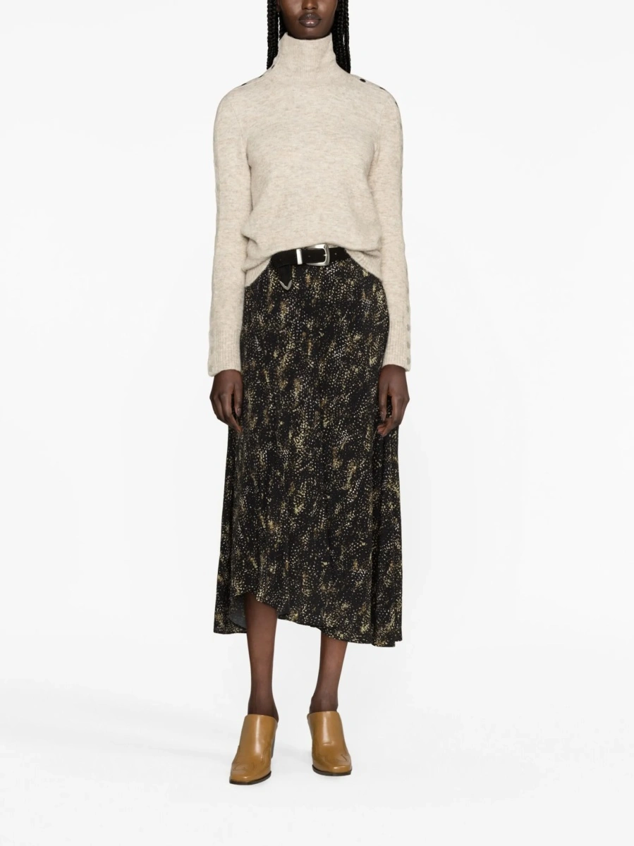 Pulover tricotat Isabel Marant neutru - Img 2