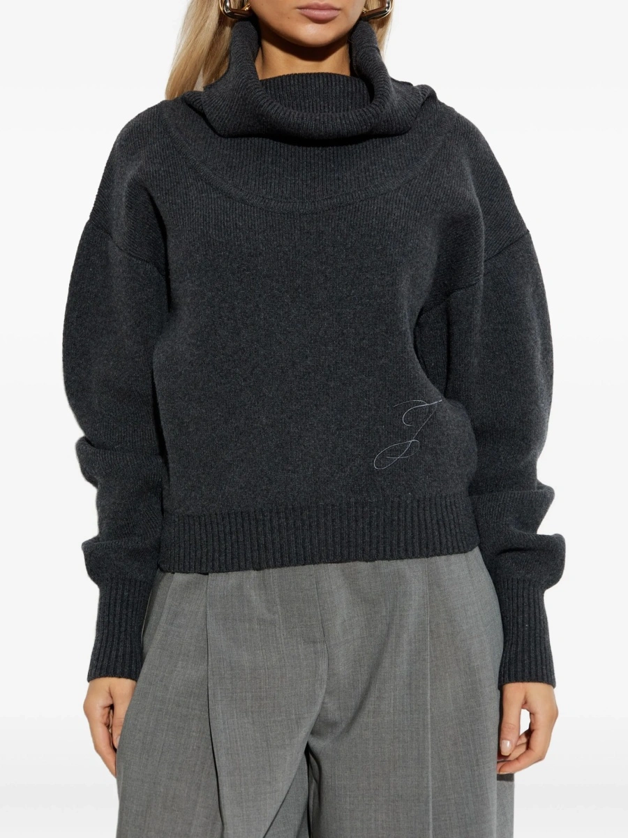 Pulover tricotat JACQUEMUS gri - Img 3