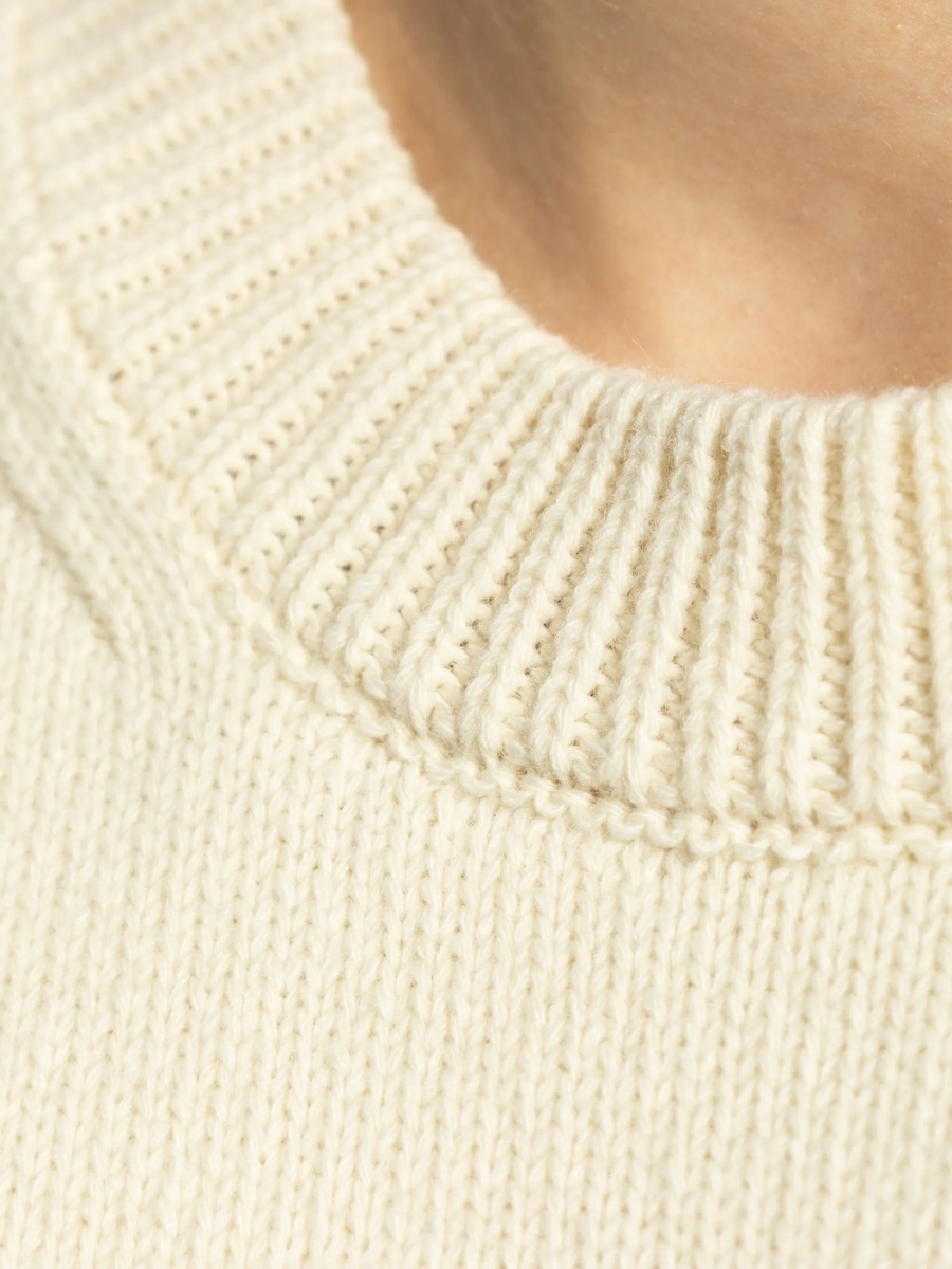 Pulover tricotat Jil Sander neutru - Img 5