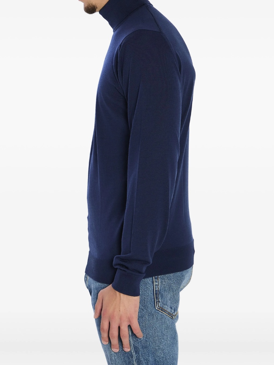 Pulover tricotat John Smedley albastru - Img 3