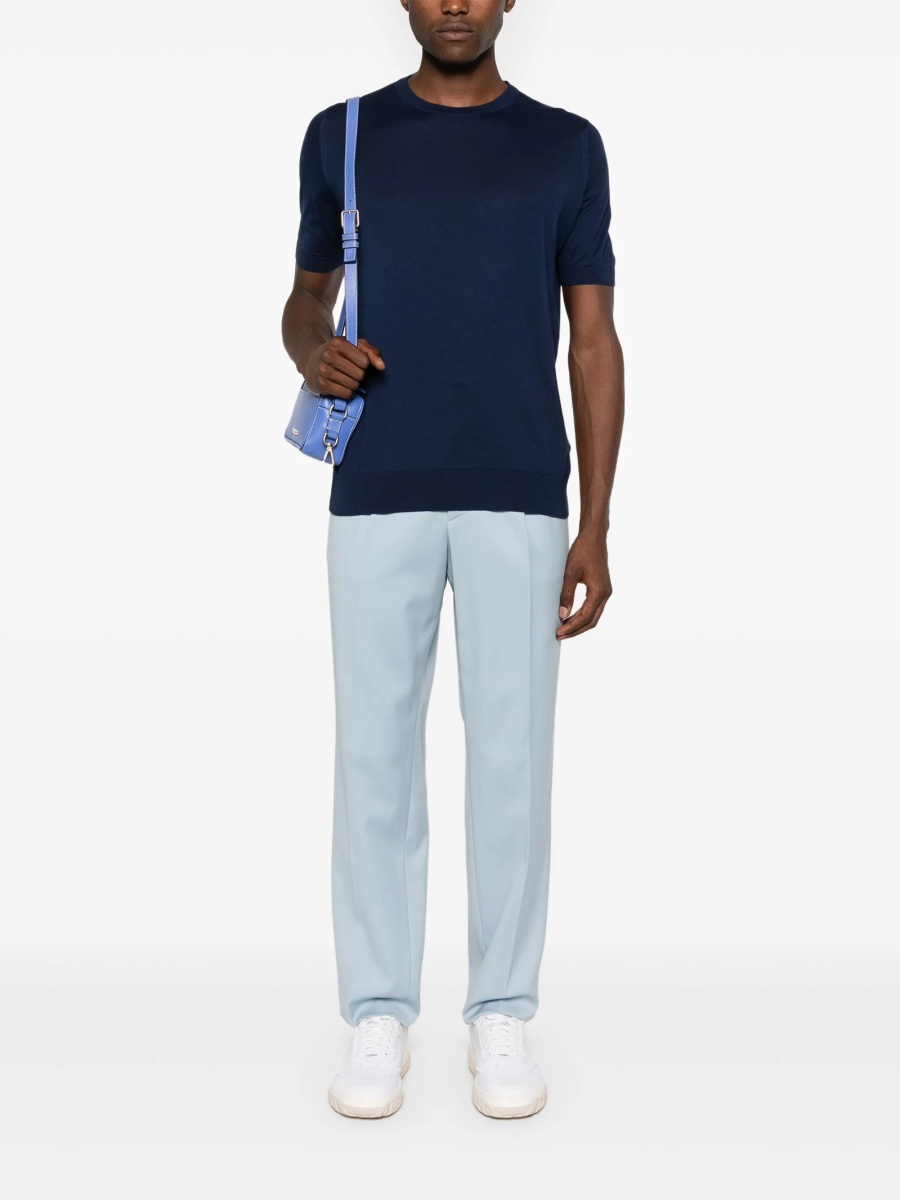 Pulover tricotat John Smedley albastru - Img 2