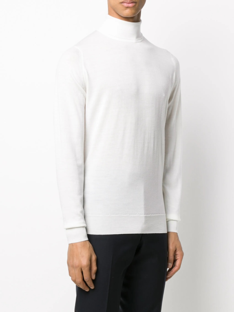 Pulover tricotat John Smedley alb - Img 3