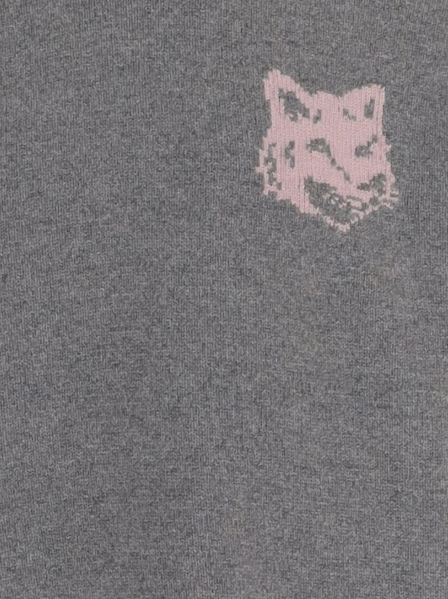 Pulover tricotat MAISON KITSUNÉ gri - Img 3