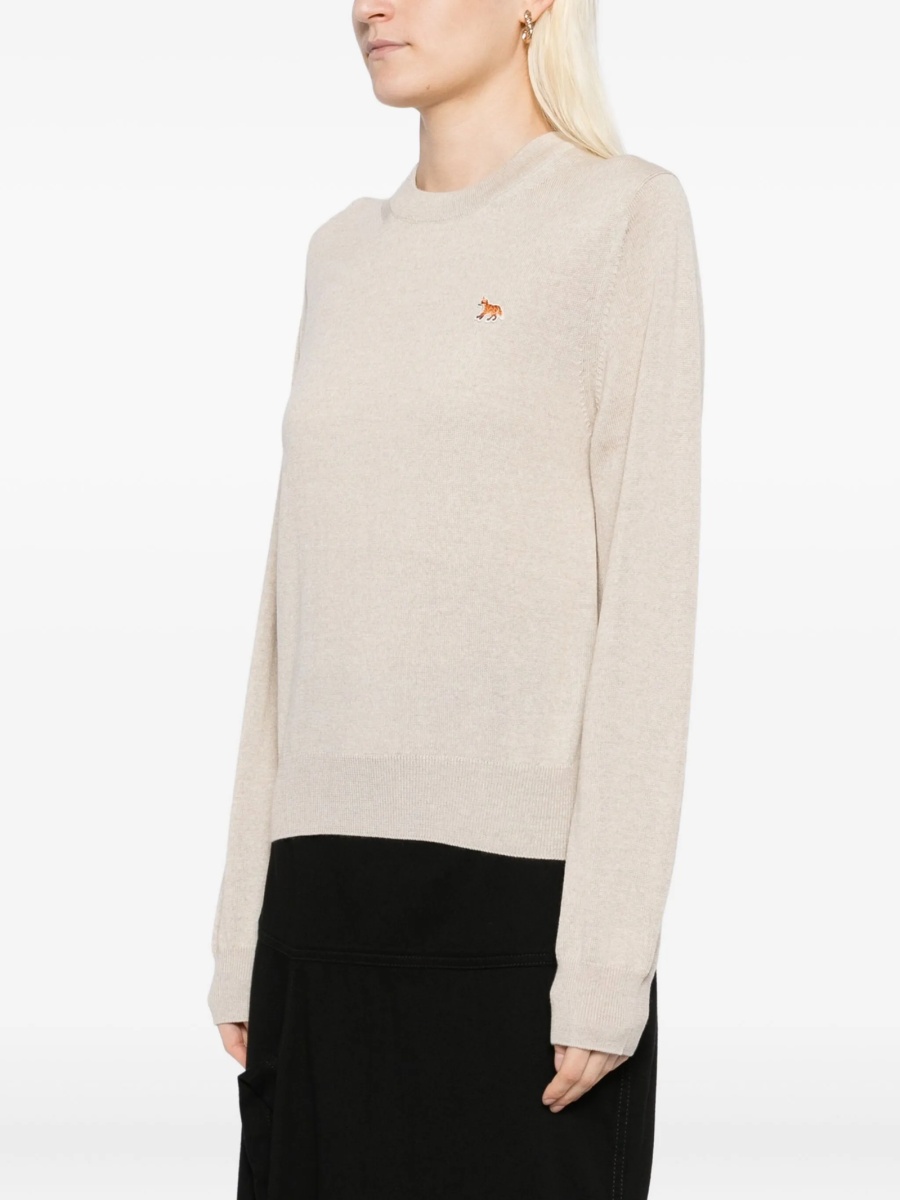 Pulover tricotat MAISON KITSUNÉ neutru - Img 3