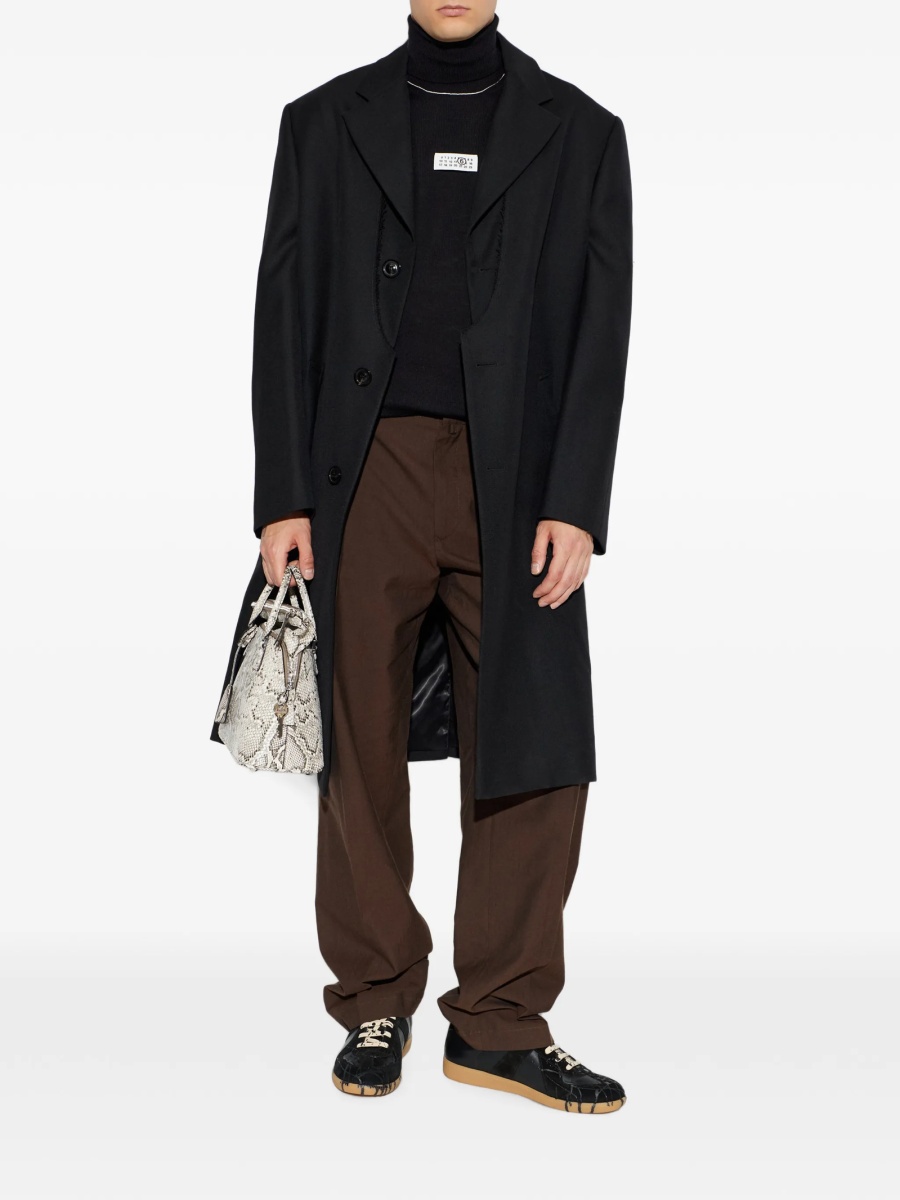 Pulover tricotat MM6 Maison Margiela negru - Img 2