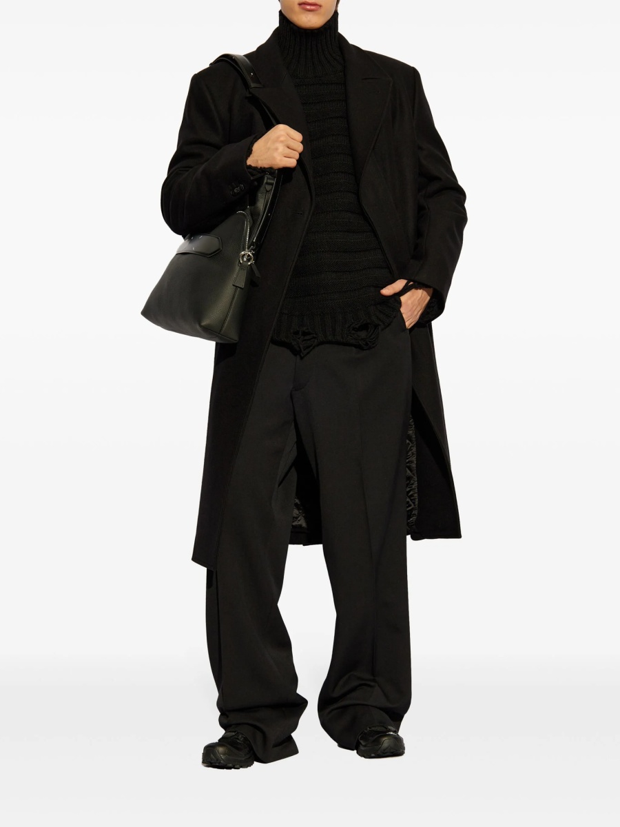 Pulover tricotat MM6 Maison Margiela negru - Img 2