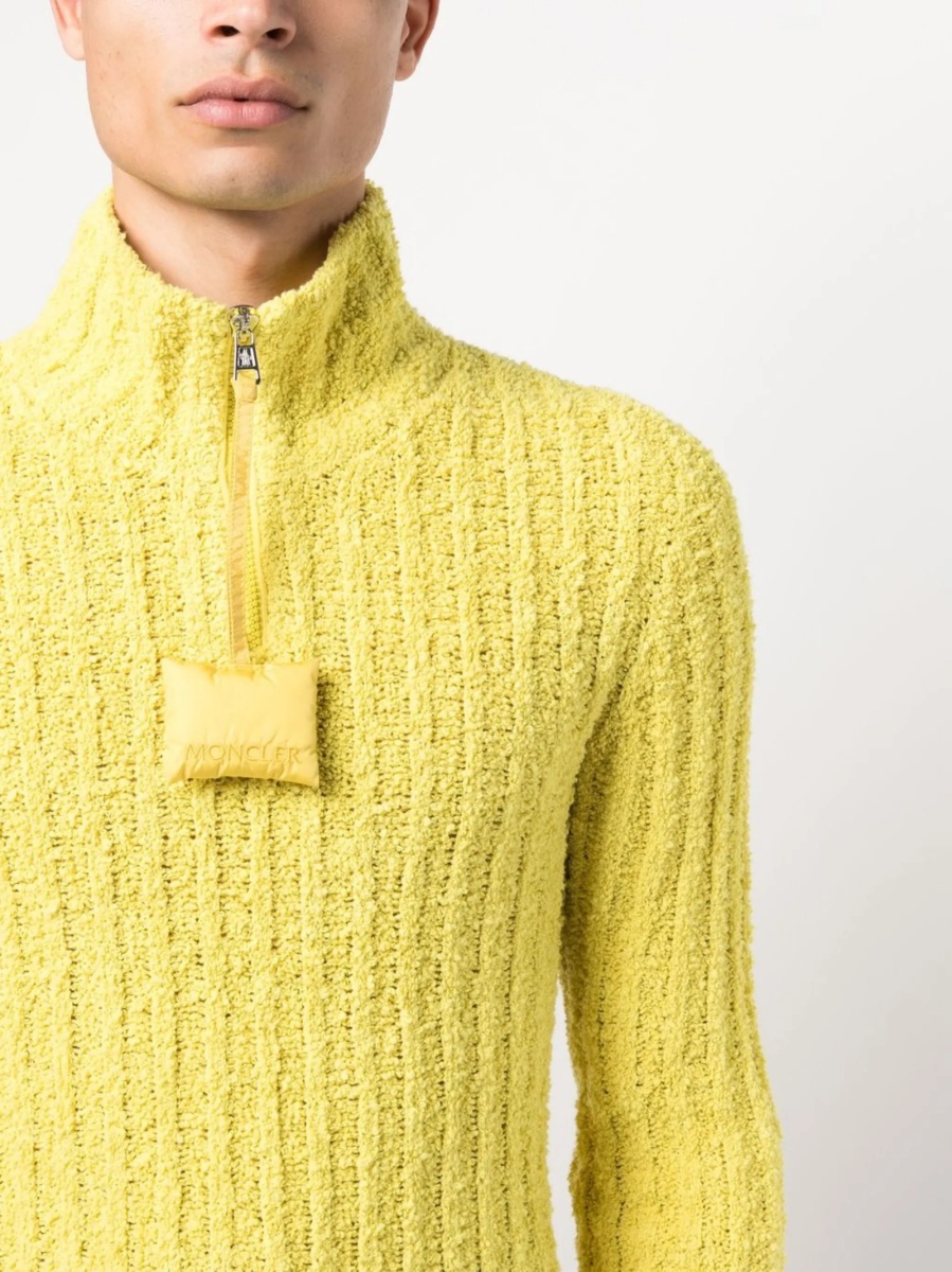 Pulover tricotat Moncler Genius galben - Img 5