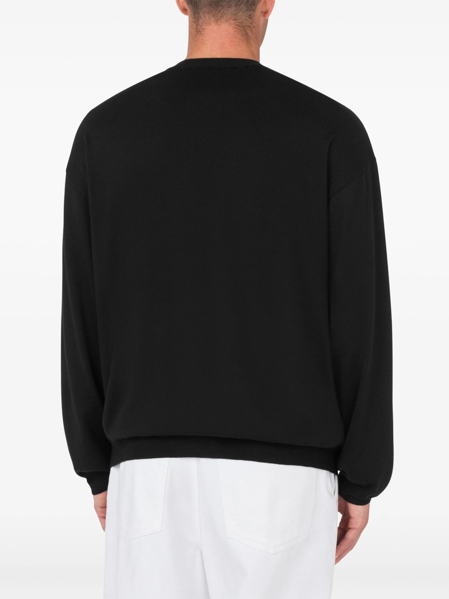 Pulover tricotat Moschino negru - Img 3