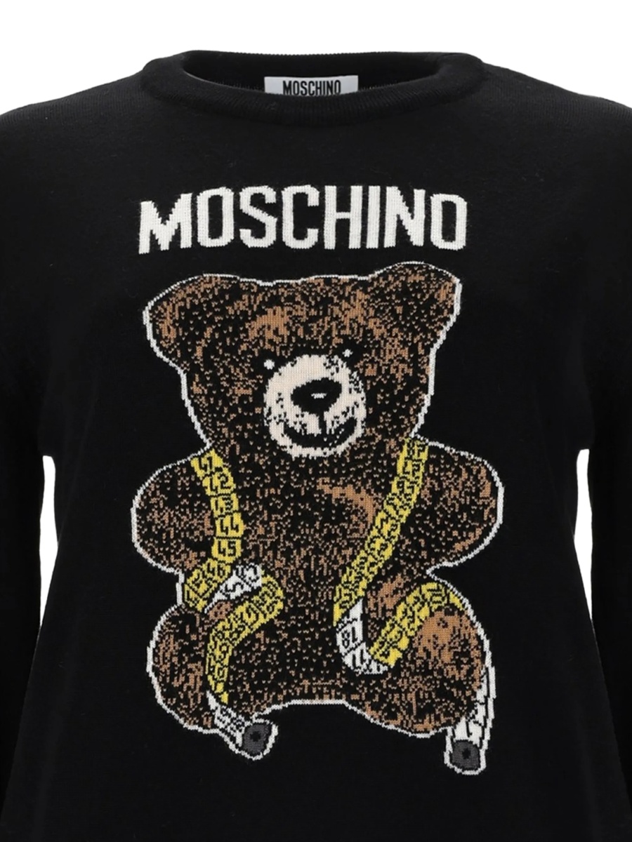 Pulover tricotat Moschino negru - Img 2