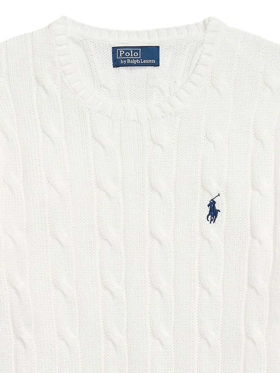 Pulover tricotat Ralph Lauren alb - Img 2