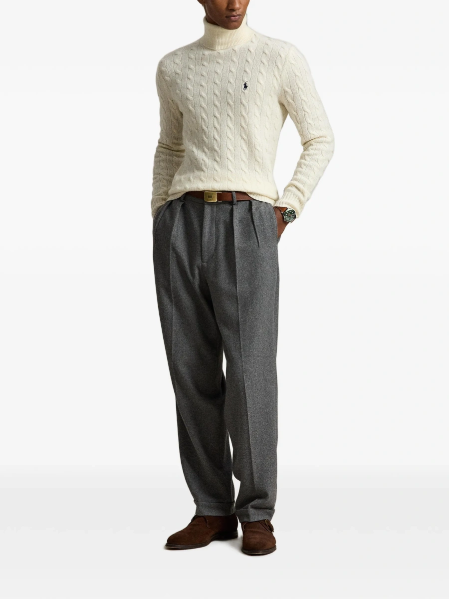 Pulover tricotat Ralph Lauren neutru - Img 2