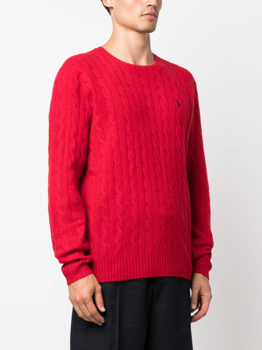 Pulover tricotat Ralph Lauren rosu - Img 3