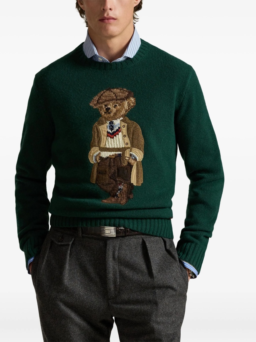 Pulover tricotat Ralph Lauren verde - Img 3